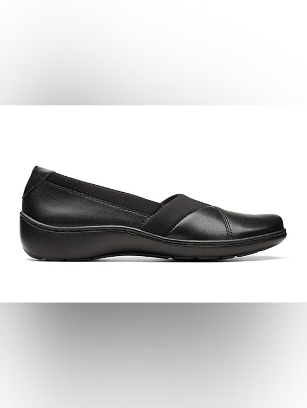 Clarks Cora Charm Round Closed Toe Slip On Ultimate Comfort Black Shoes Wo Sze 8 - Picture 3 of 12